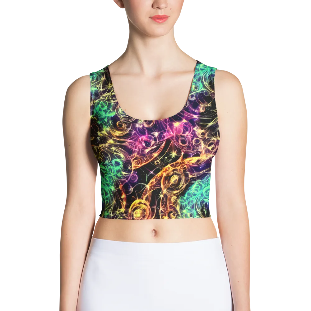 Radiant Spiral on Crop Top — Front