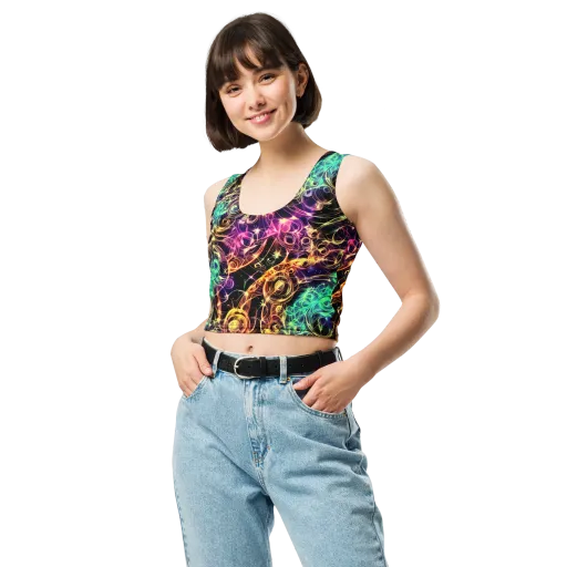Radiant Spiral on a Crop Top