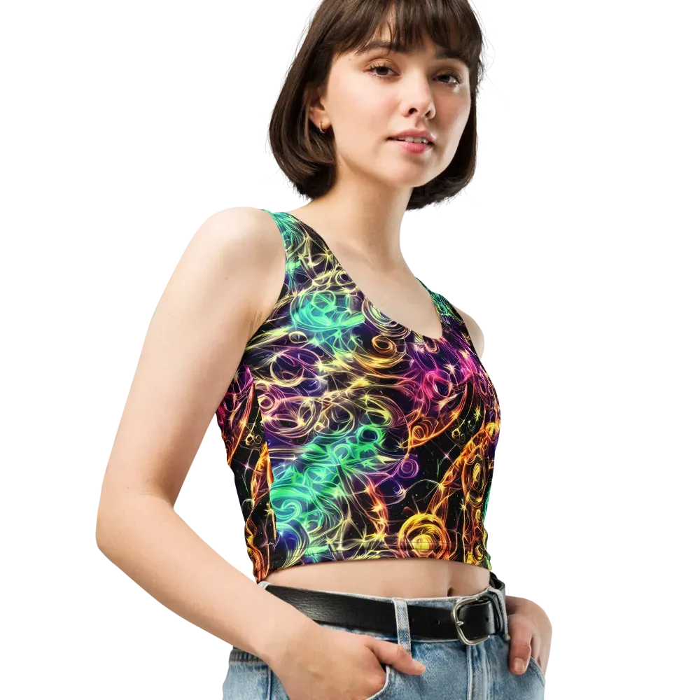 Radiant Spiral on Crop Top — Right Front