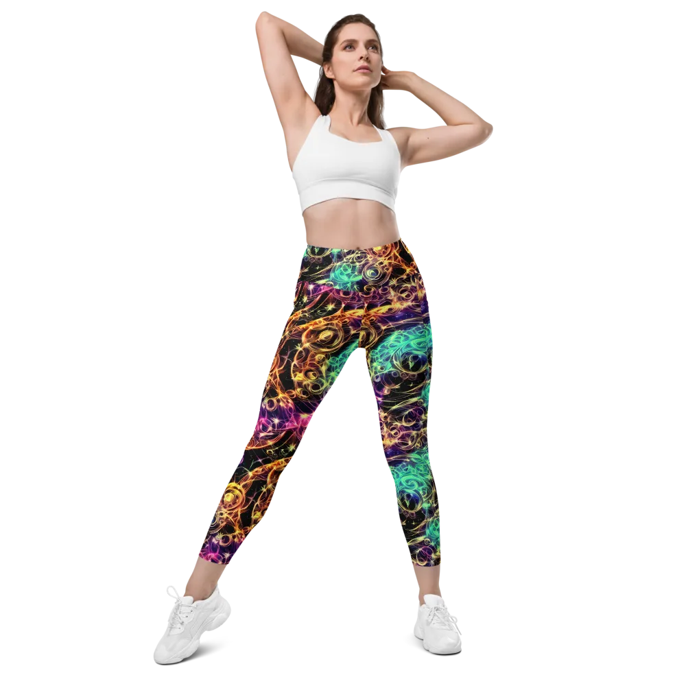 Radiant Spiral on Leggings with Pockets — Front