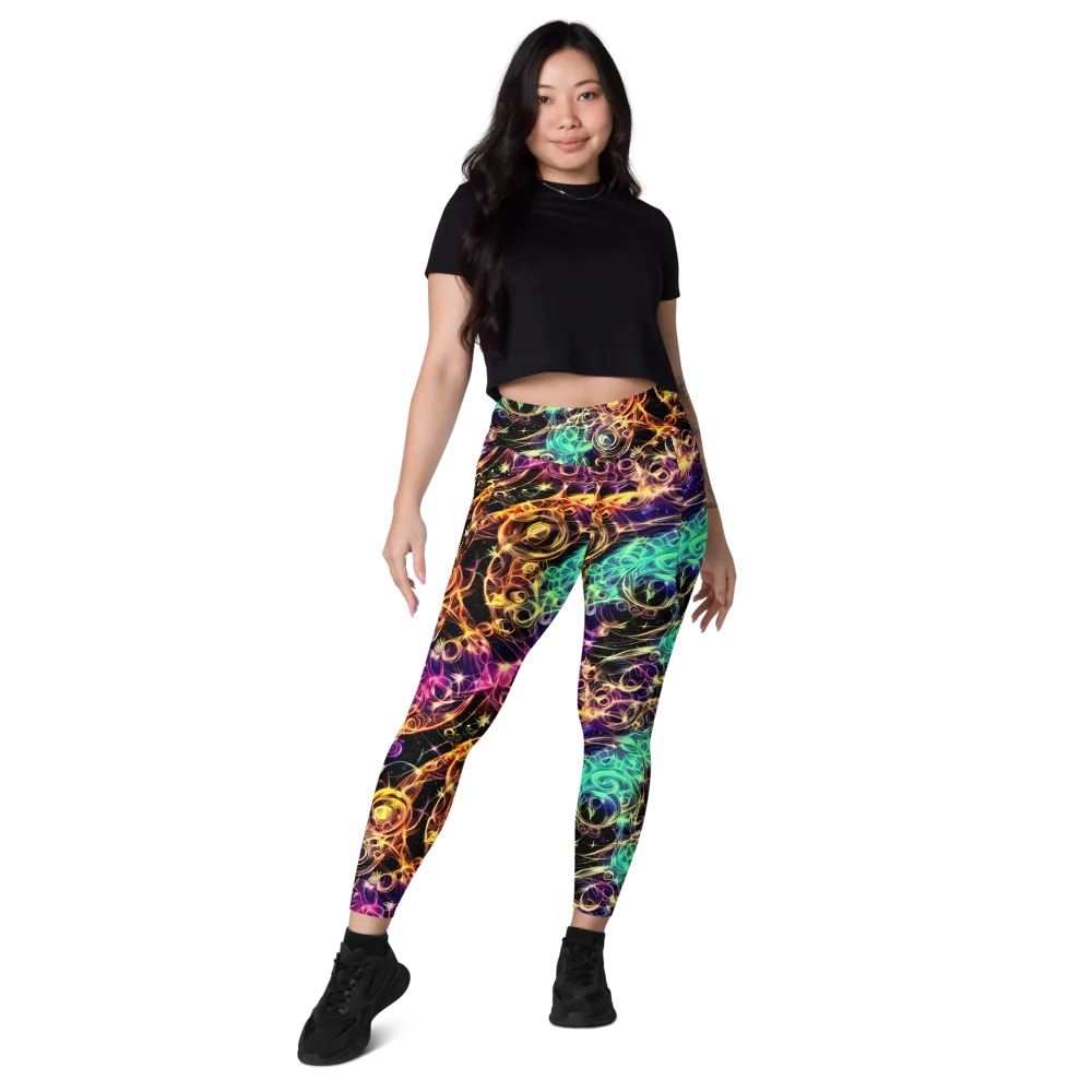 Radiant Spiral on Leggings with Pockets — Front