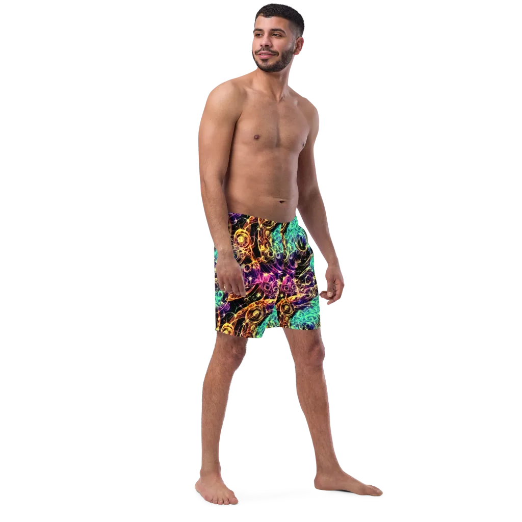 Radiant Spiral on Swim Trunks — Right Front