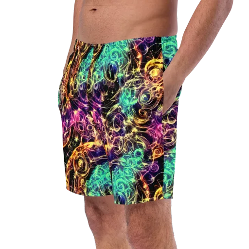 Radiant Spiral on a Swim Trunks