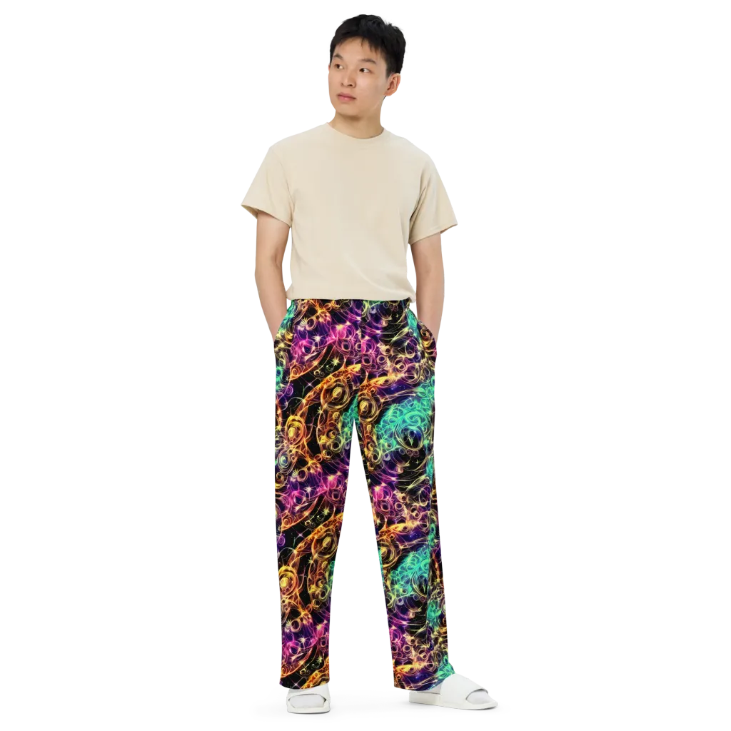 Radiant Spiral on Wide-Leg Pants — Front