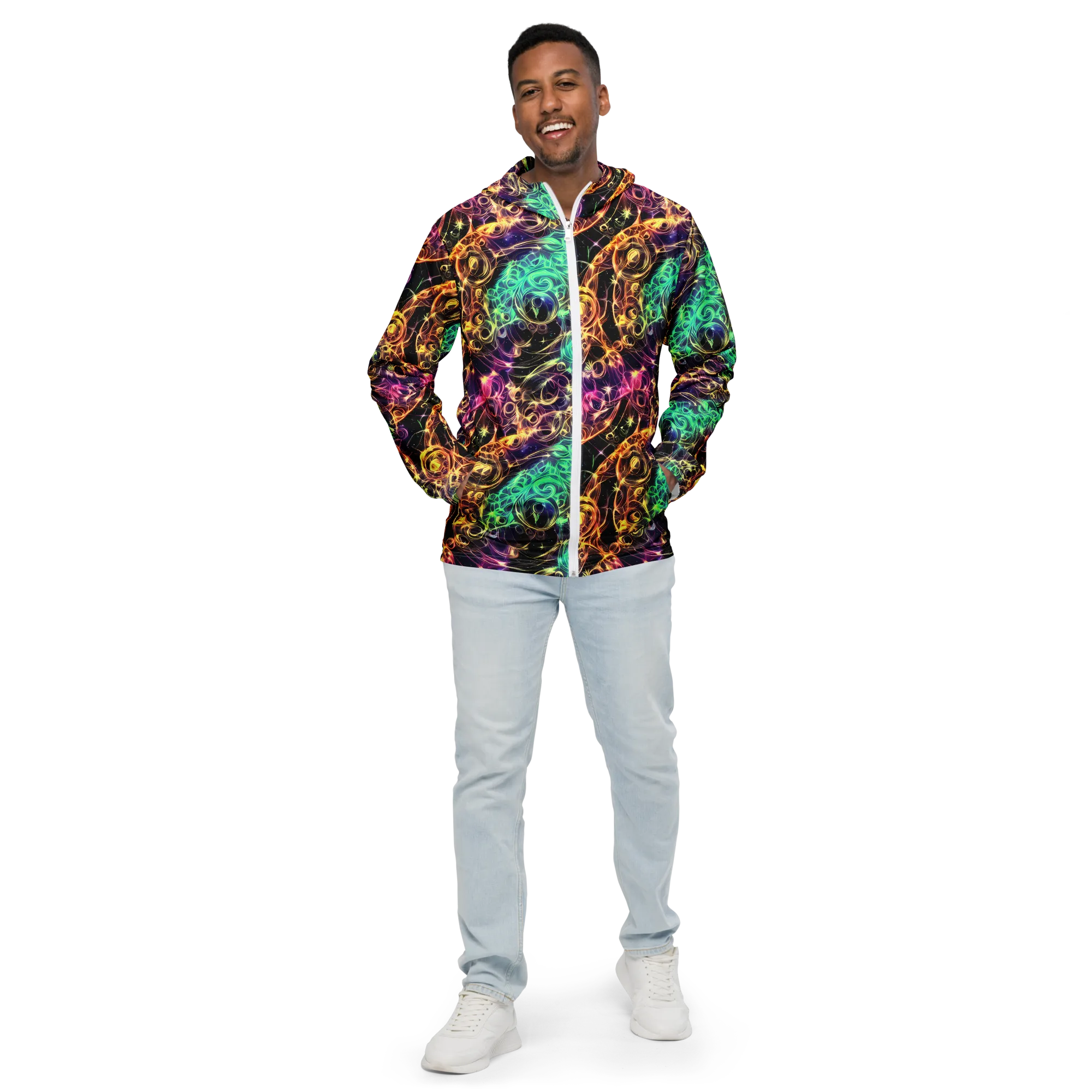 Radiant Spiral on Men's Windbreaker — Front