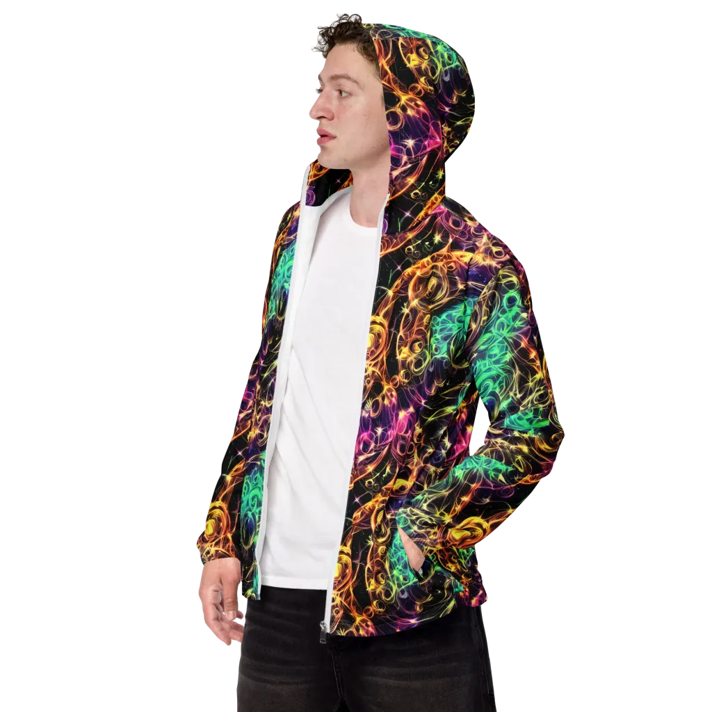 Radiant Spiral on Men's Windbreaker — Left Front