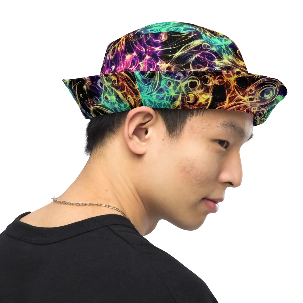 Radiant Spiral on Reversible Bucket Hat — Right Outside