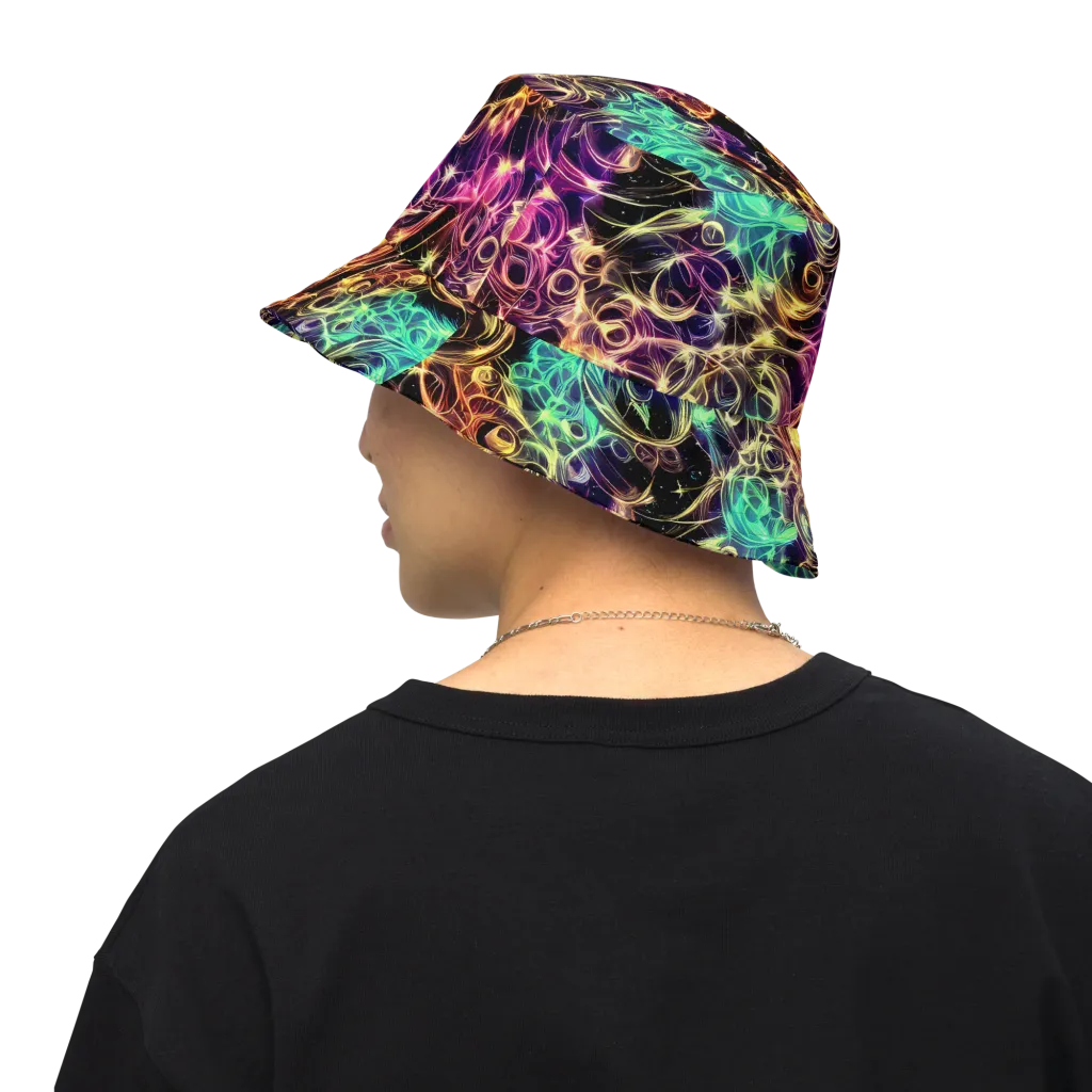 Radiant Spiral on Reversible Bucket Hat — Back Inside