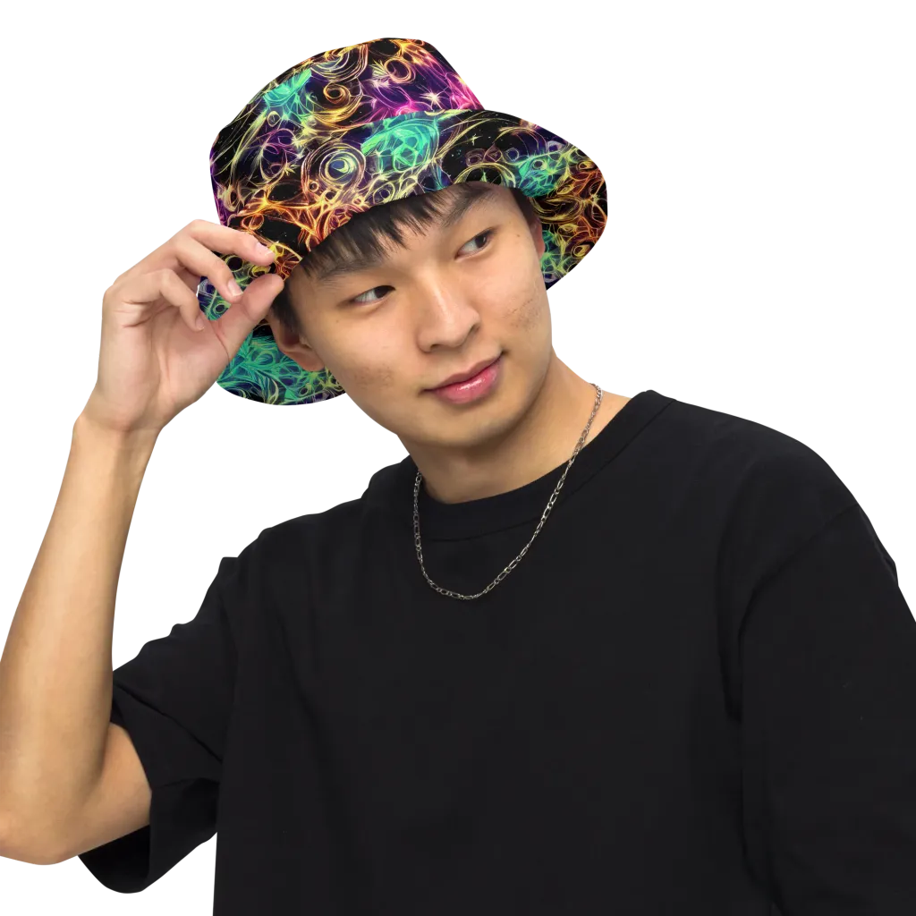 Radiant Spiral on Reversible Bucket Hat — Front Inside