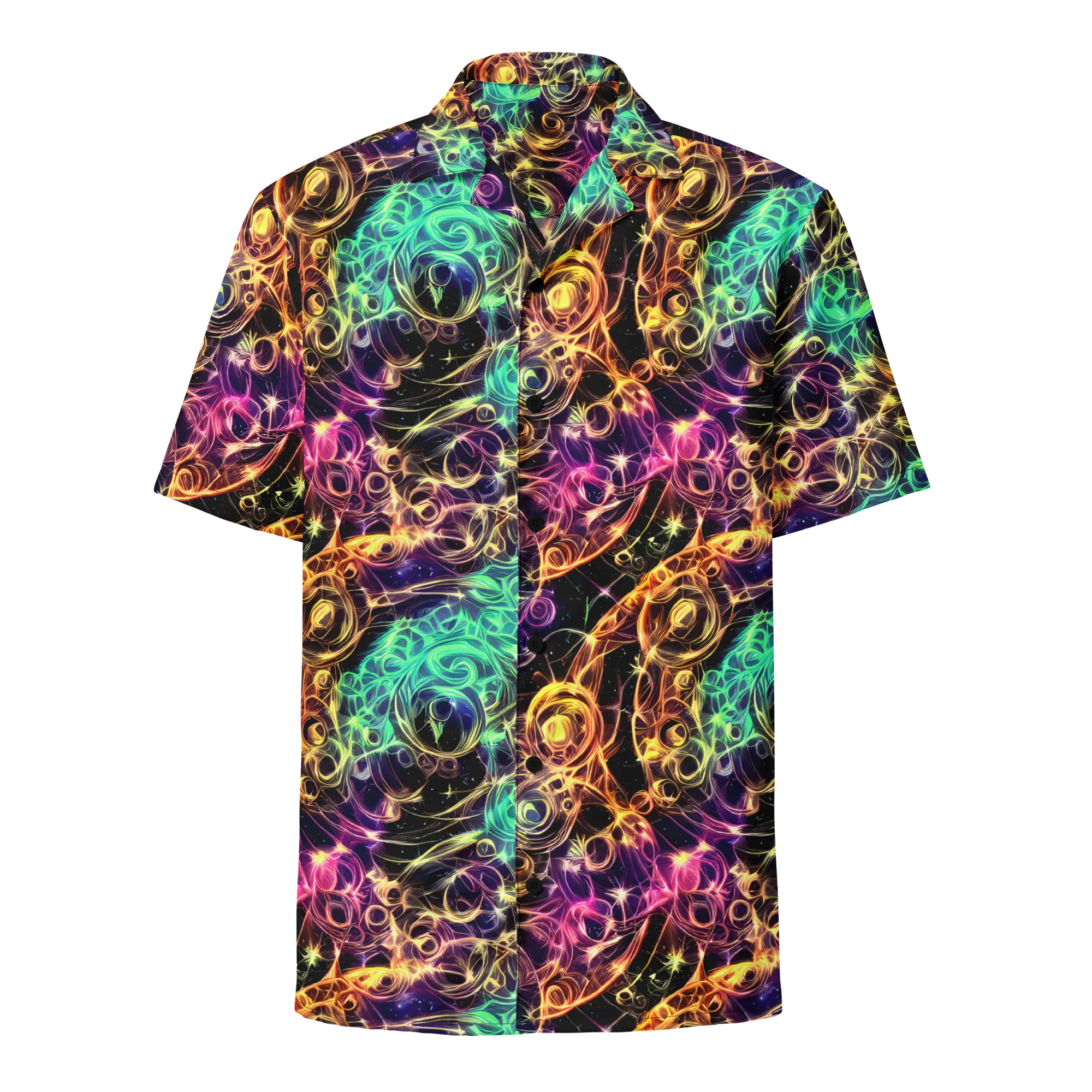 Radiant Spiral on Button Shirt — Front
