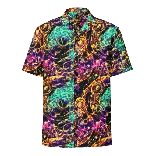 Radiant Spiral on a Button Shirt