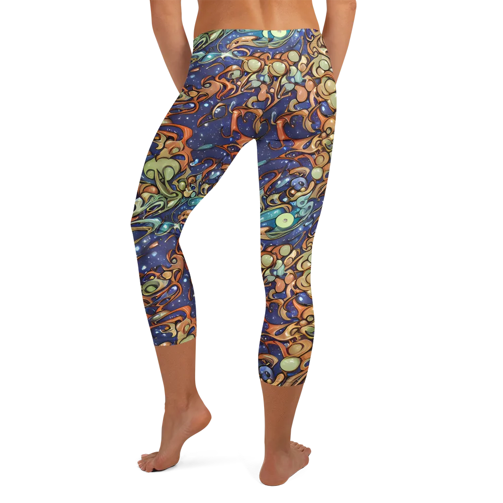 Celestial Melt on Capri Leggings — Back