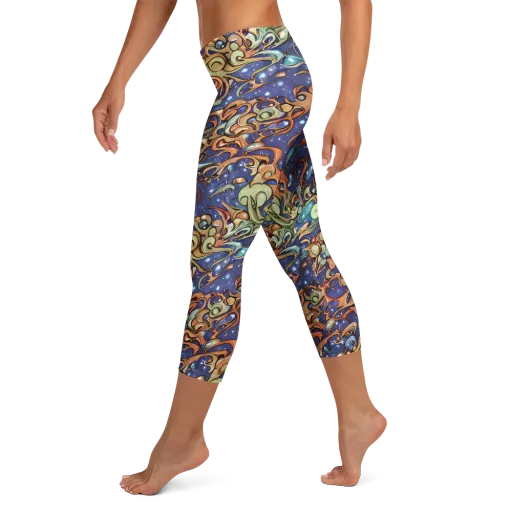 Celestial Melt on a Capri Leggings