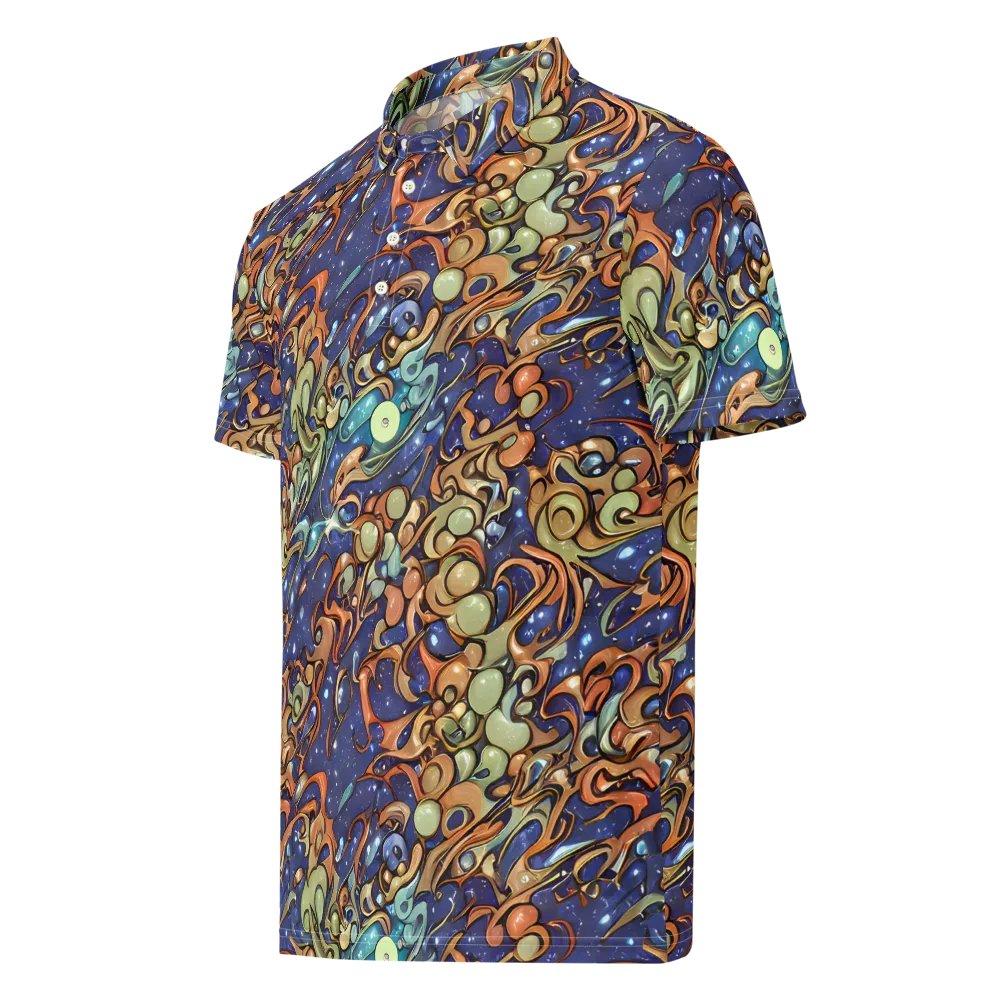 Celestial Melt on Men's Slim Fit Polo Shirt — Left Front