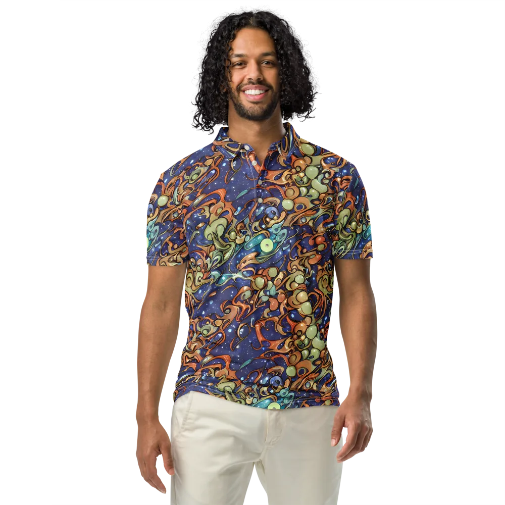 Celestial Melt on Men's Slim Fit Polo Shirt — Front