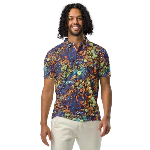 Celestial Melt on a Men's Slim Fit Polo Shirt
