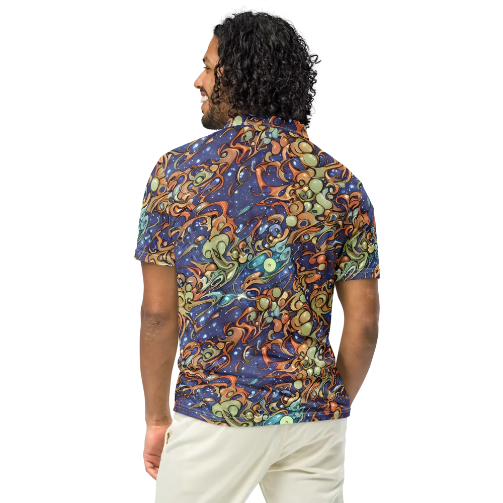 Celestial Melt on Men's Slim Fit Polo Shirt — Back