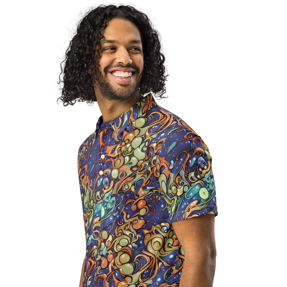 Celestial Melt on Men's Slim Fit Polo Shirt — Left Front