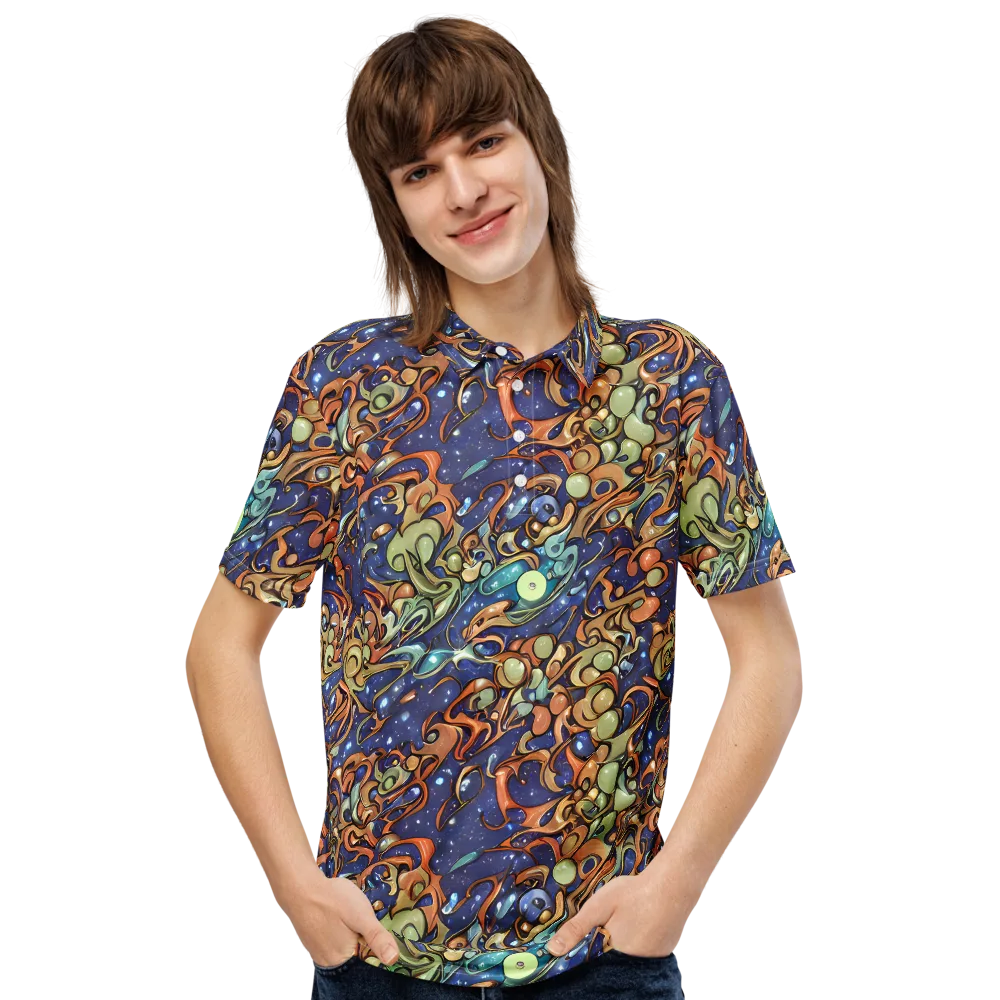 Celestial Melt on Men's Slim Fit Polo Shirt — Front