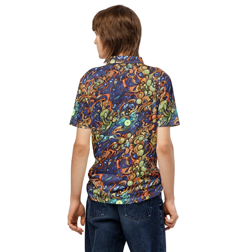 Celestial Melt on Men's Slim Fit Polo Shirt — Back