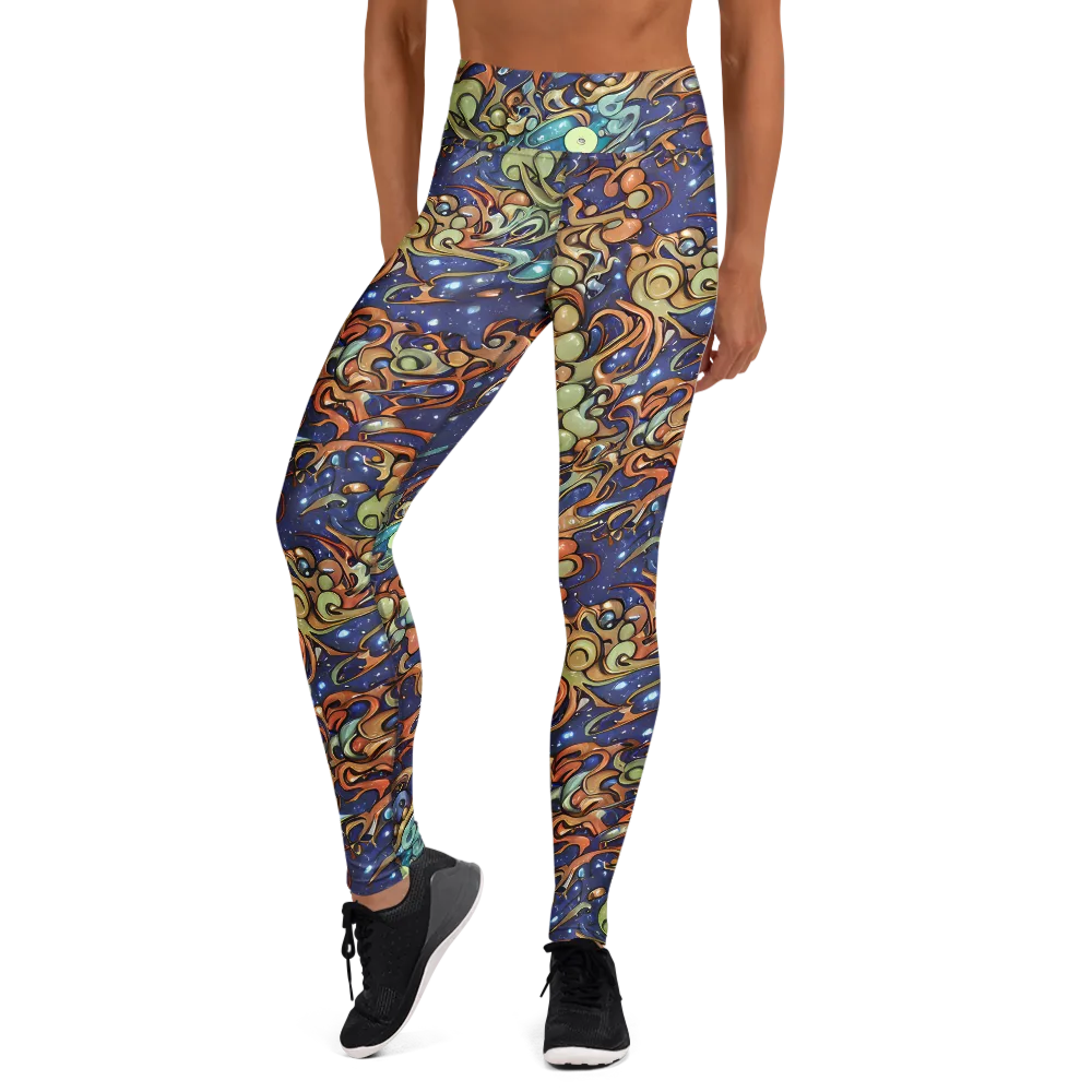 Celestial Melt on Yoga Leggings — Front
