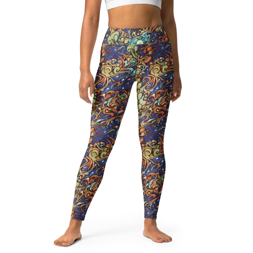 Celestial Melt on Yoga Leggings — Front