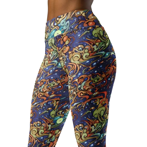 Celestial Melt on a Yoga Leggings