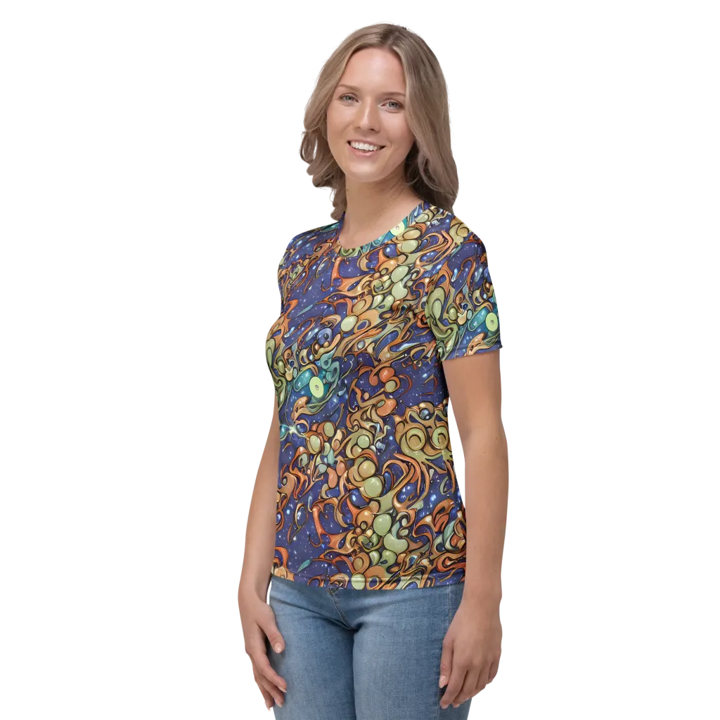 Celestial Melt on Women's Crew Neck T-Shirt — Left