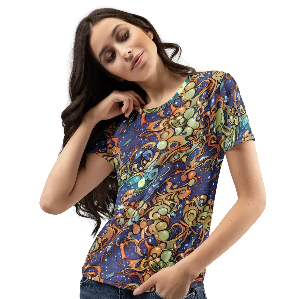 Celestial Melt on Women's Crew Neck T-Shirt — Left Front