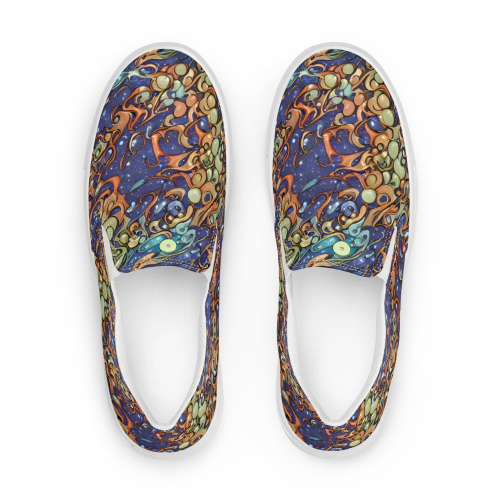 Celestial Melt on Men's Slip-On Canvas Shoes — Front