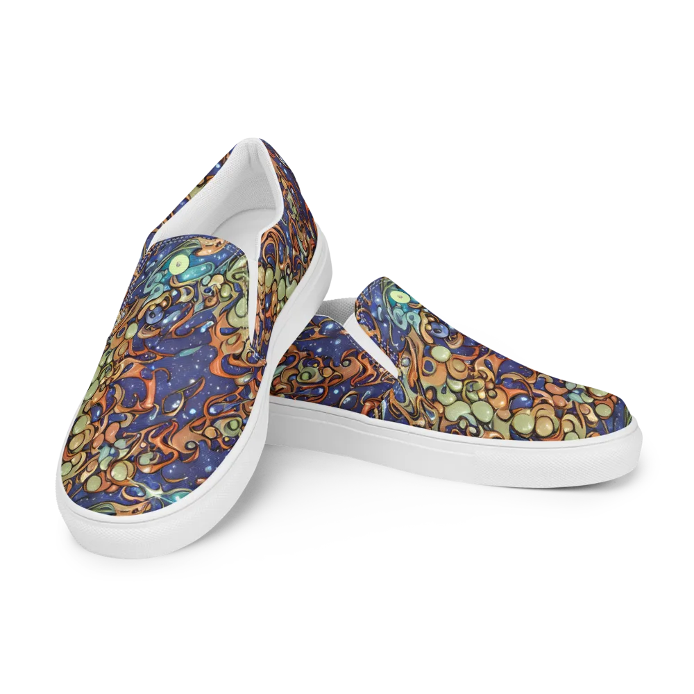 Celestial Melt on Men's Slip-On Canvas Shoes — Left Front