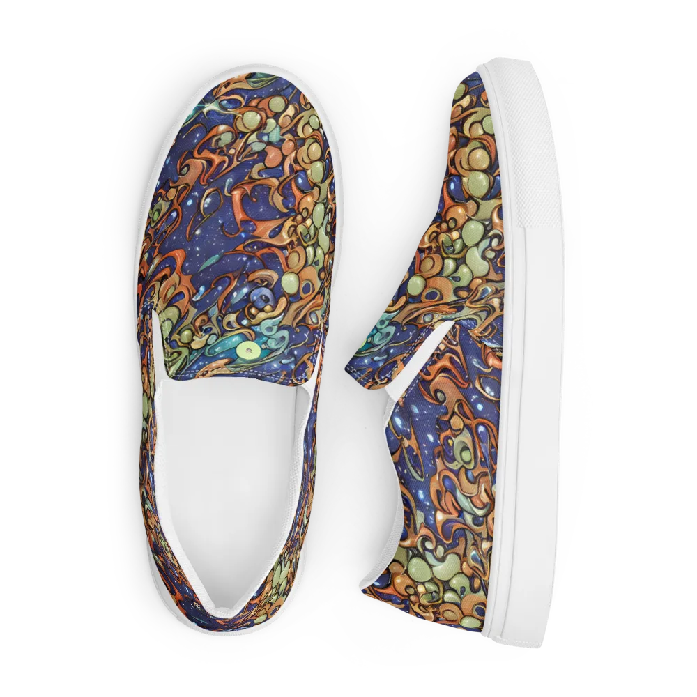 Celestial Melt on Men's Slip-On Canvas Shoes — Front