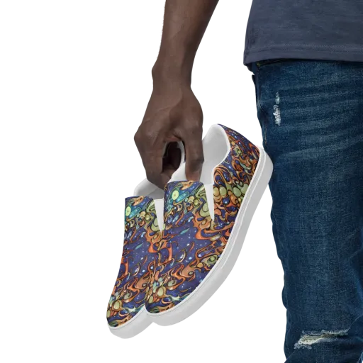 Celestial Melt on a Men's Slip-On Canvas Shoes