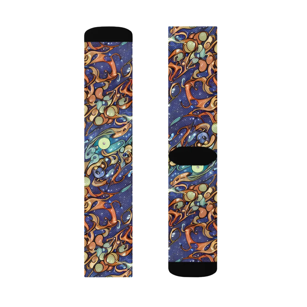 Celestial Melt on Socks — Right Sock