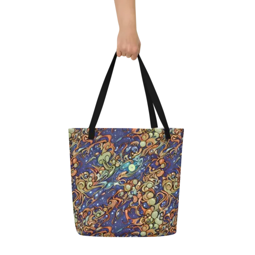 Celestial Melt on a Large Tote Bag W/ Pocket
