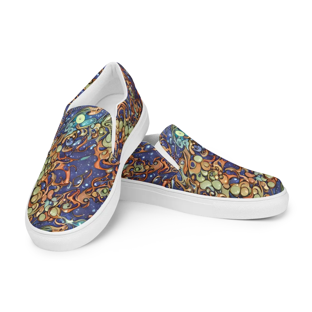 Celestial Melt on Women's Slip-On Canvas Shoes — Left Front