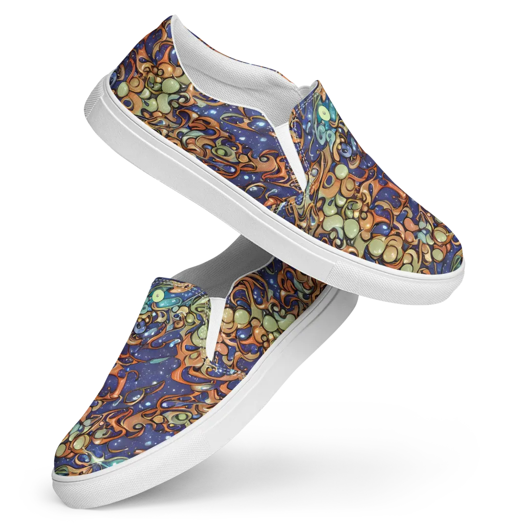 Celestial Melt on Women's Slip-On Canvas Shoes — Front
