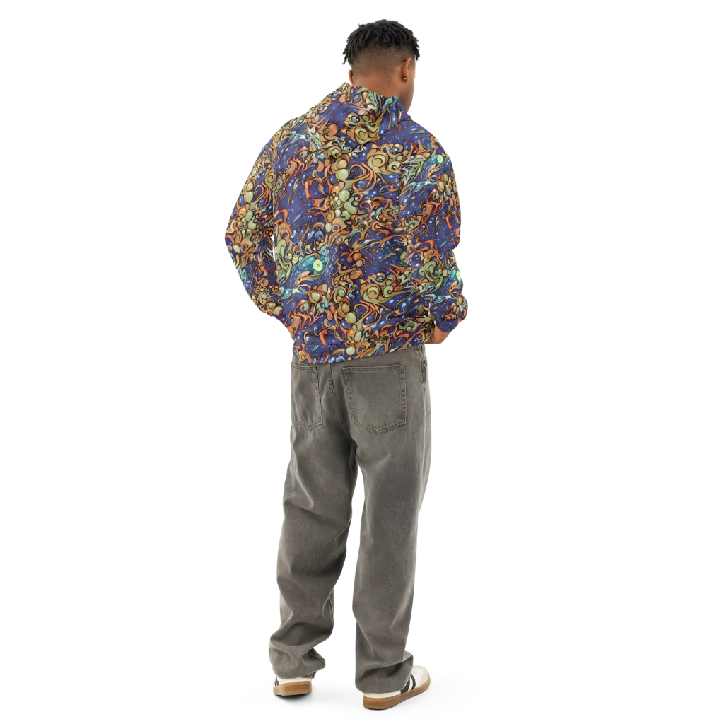 Celestial Melt on Cotton Hoodie — Back