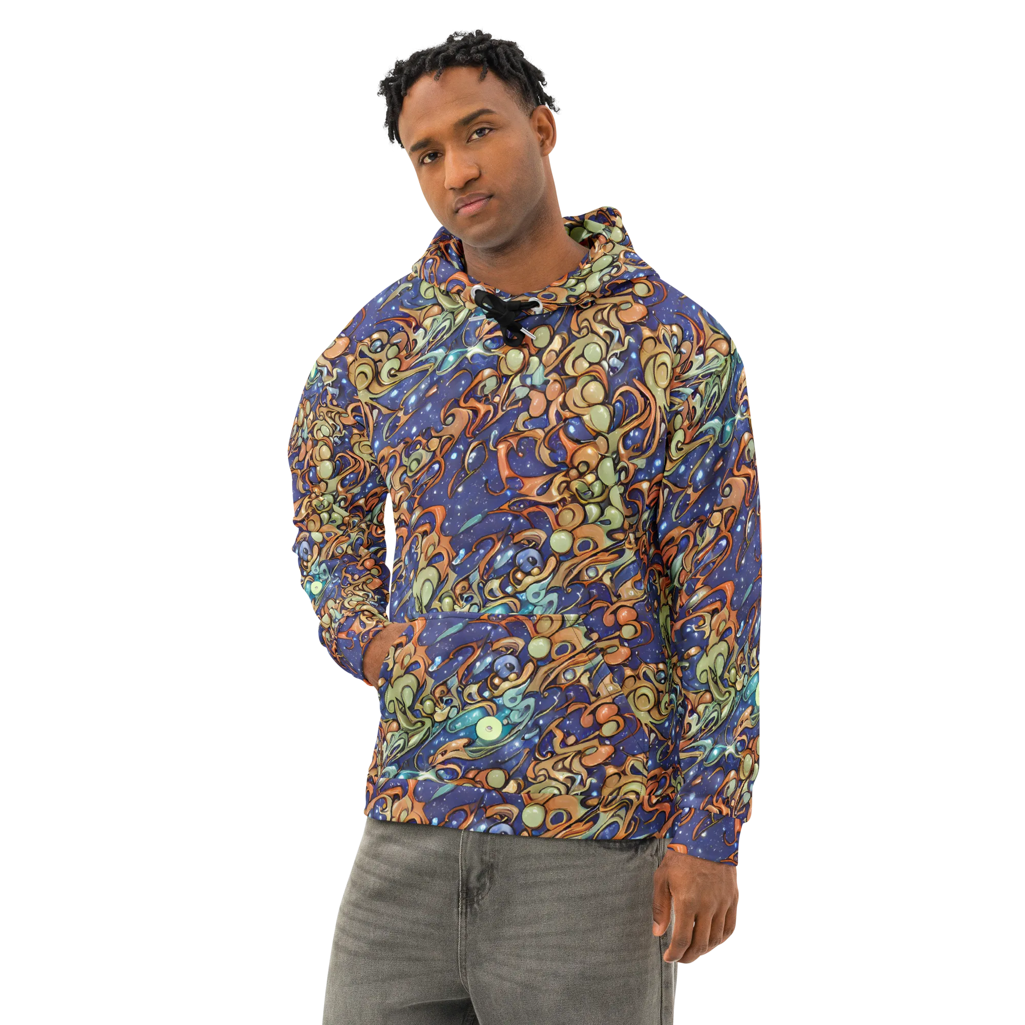 Celestial Melt on Cotton Hoodie — Left Front