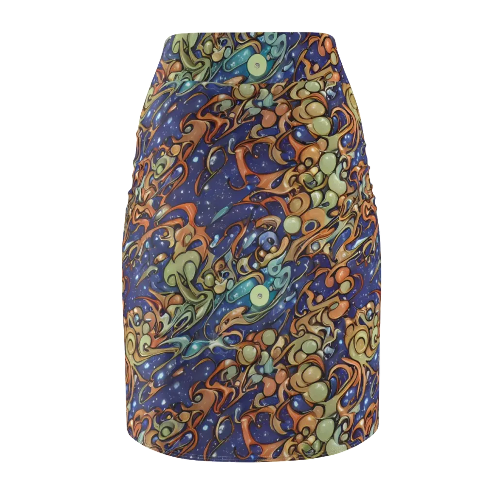Celestial Melt on Pencil Skirt — Back