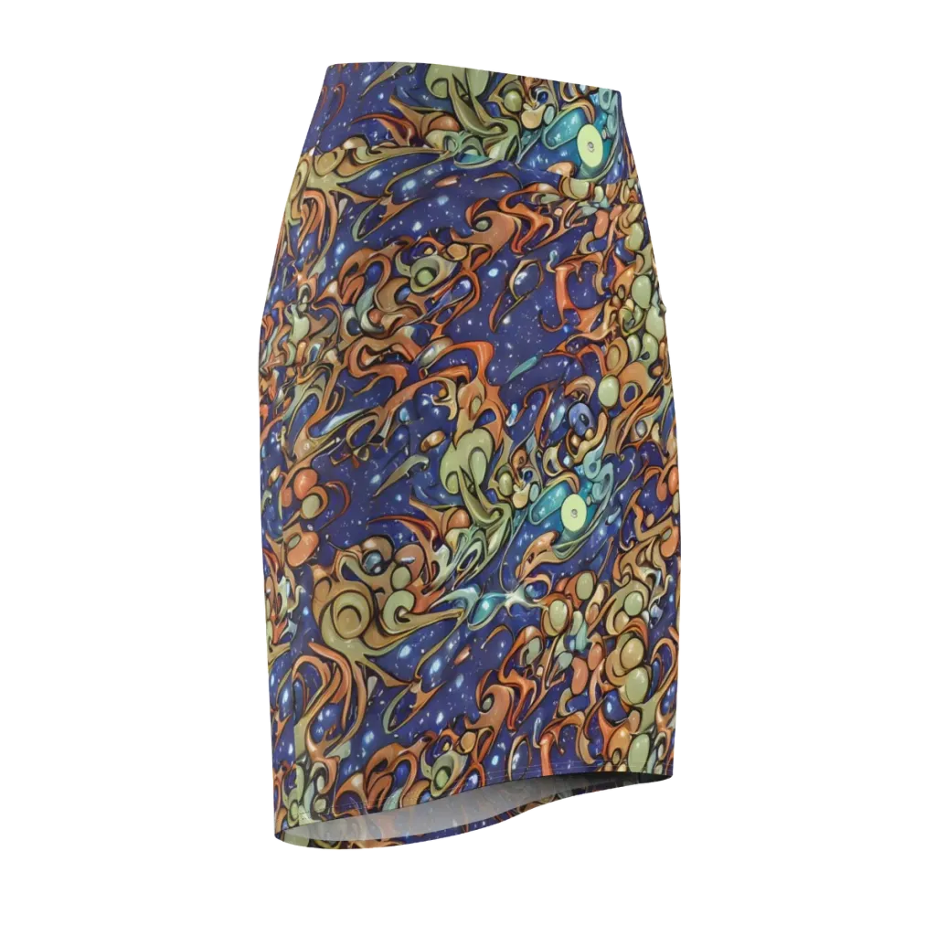 Celestial Melt on Pencil Skirt — Front Side