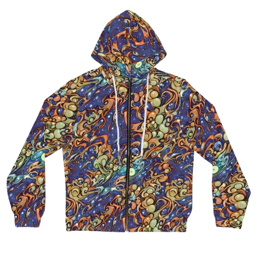 Celestial Melt on a Women's Full-Zip Hoodie