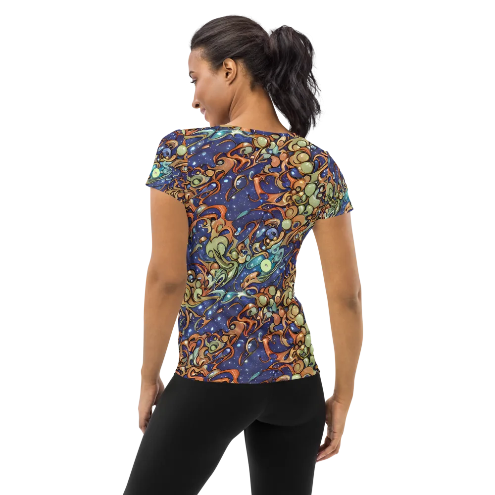 Celestial Melt on Women's Athletic T-Shirt — Back