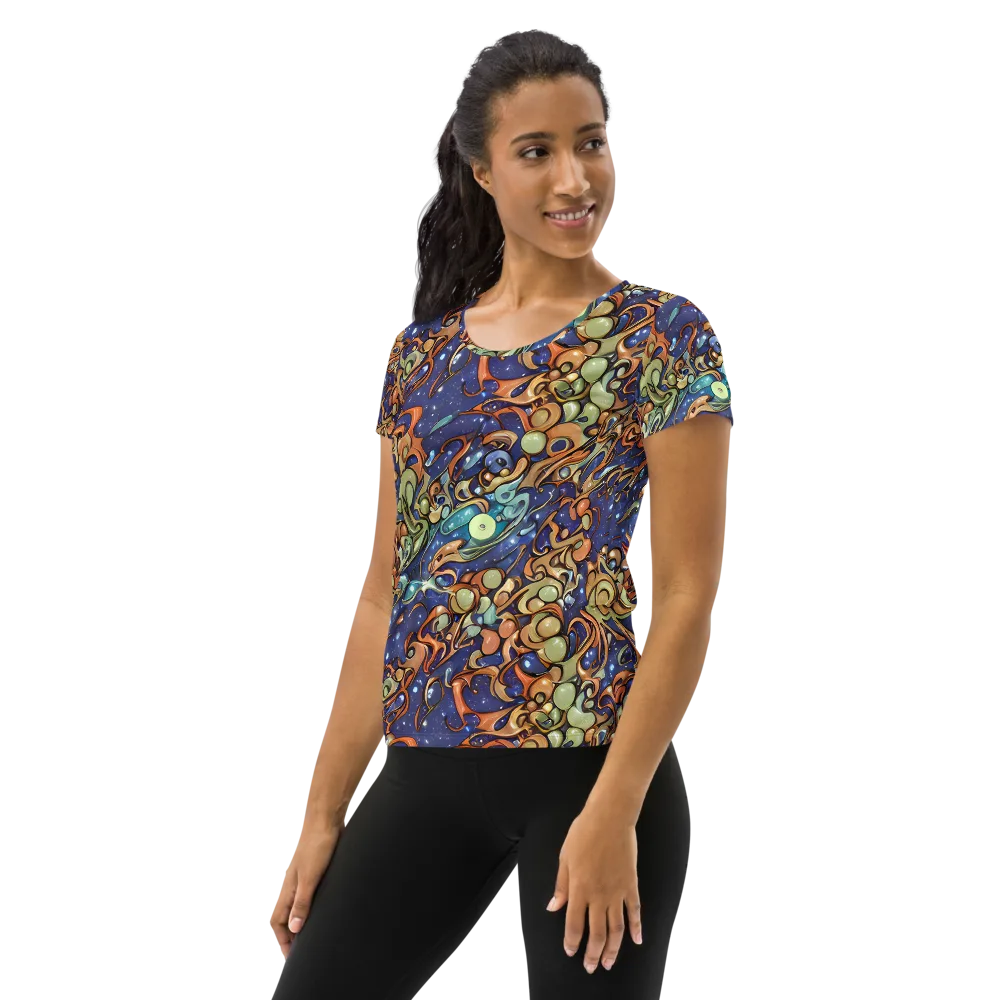 Celestial Melt on Women's Athletic T-Shirt — Left
