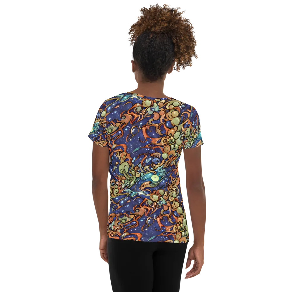 Celestial Melt on Women's Athletic T-Shirt — Back