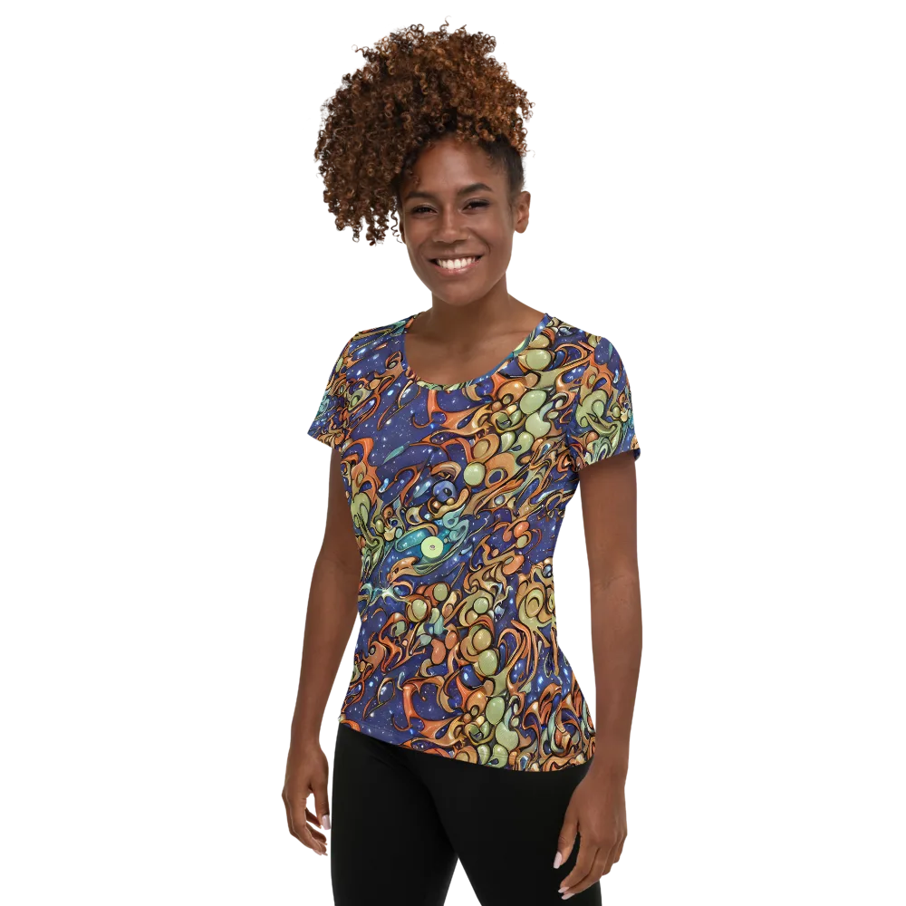 Celestial Melt on Women's Athletic T-Shirt — Left