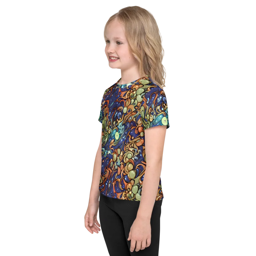 Celestial Melt on Kids Crew Neck T-Shirt — Left