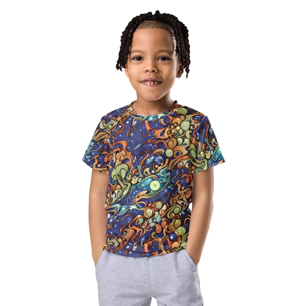 Celestial Melt on Kids Crew Neck T-Shirt — Front
