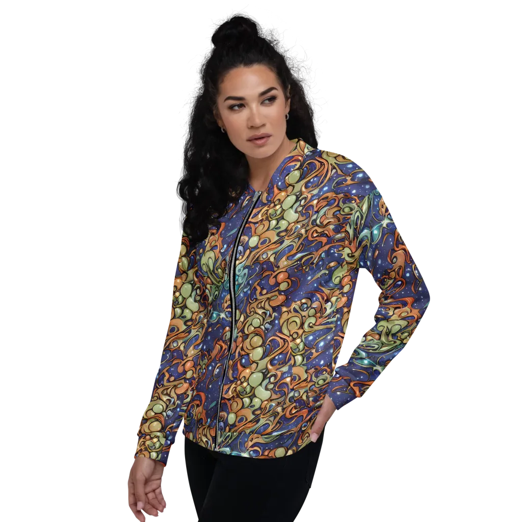 Celestial Melt on Bomber Jacket — Left