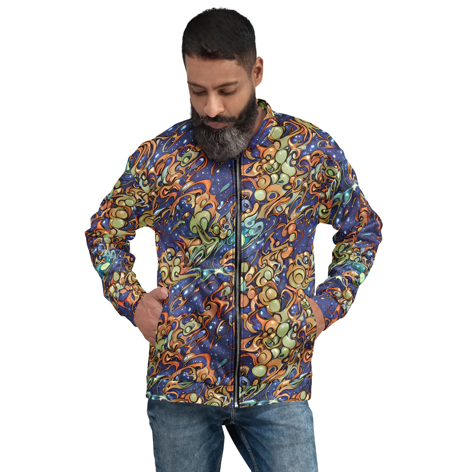 Celestial Melt on Bomber Jacket — Front